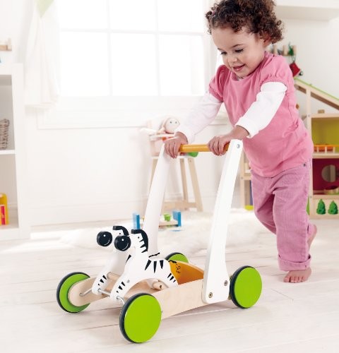 hape galloping zebra push toy