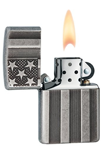 Zippo Armor Antique Silver Plate Pocket Lighter 