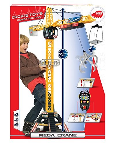 dickie toys mega crane remote control set with truck