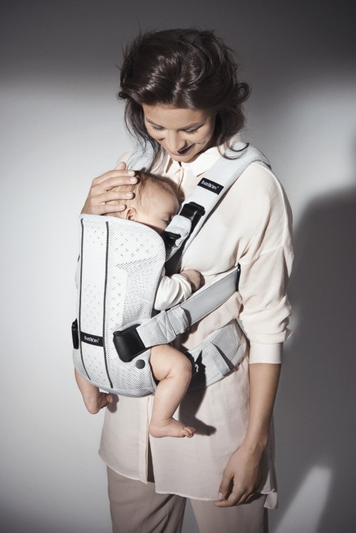 babybjorn baby carrier one air silver mesh