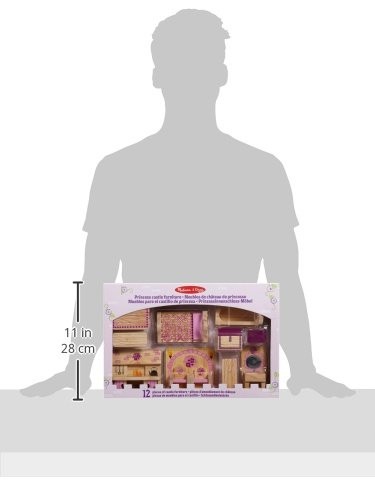 melissa & doug princess castle wooden dollhouse furniture