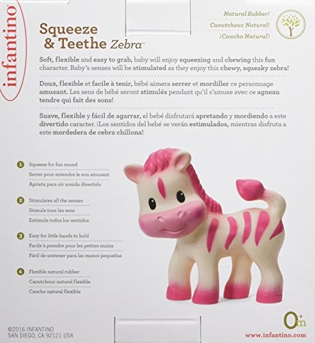 infantino zebra teether