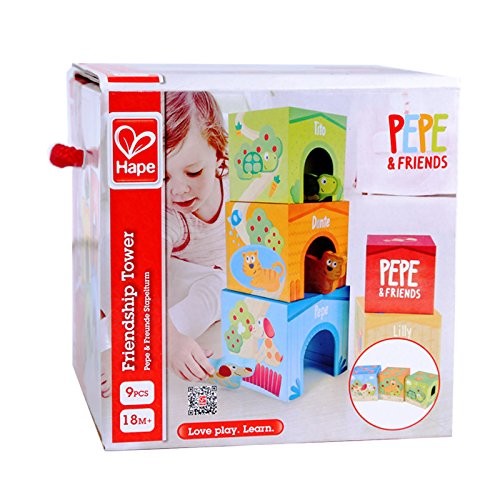 Hape Pepe & Friends Stacking Cardboard Toy Blocks Buy online at The Nile