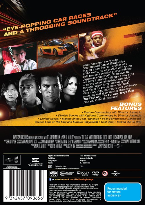 The Fast And The Furious: Tokyo Drift (1 Disc) [DVD]