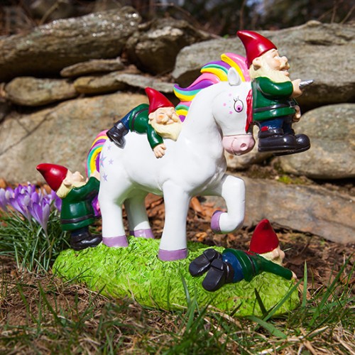 BigMouth Inc Unicorn Gnome Massacre Garden Gnome