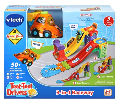 VTech Toys Toot-Toot Drivers 3-in-1 Raceway