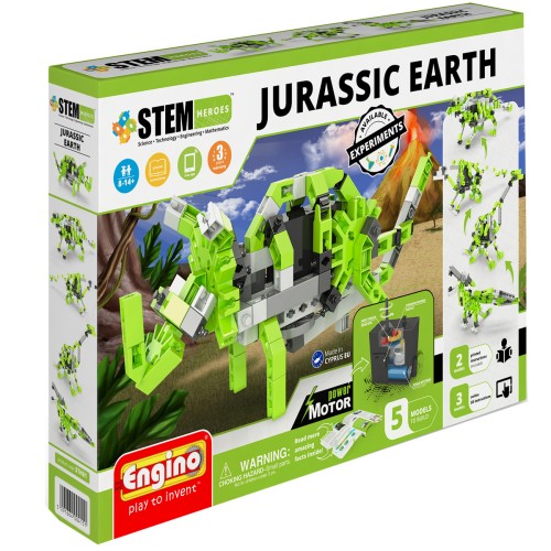 Engino STEM Hero: Jurassic Earth - Motorized Models