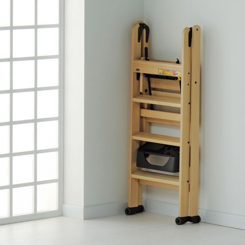 Foppapedretti Lascala 4 Step Collapsible Wood Ladder