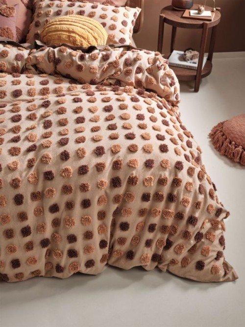 Linen House Haze Quilt Cover Set (Pecan) King Buy online at The Nile