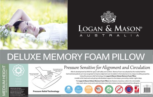 Logan and mason deals memory foam pillow