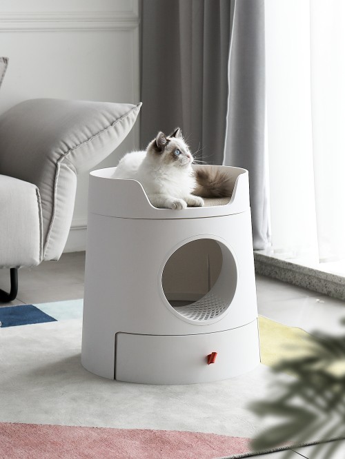 Furrytail Mayitwill XL Castle 2in1 FrontEntry Cat Litter Box with