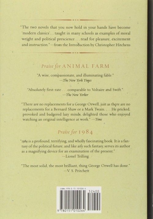 Animal Farm and 1984 by George Orwell, Hardcover, 9780151010264 | Buy  online at The Nile