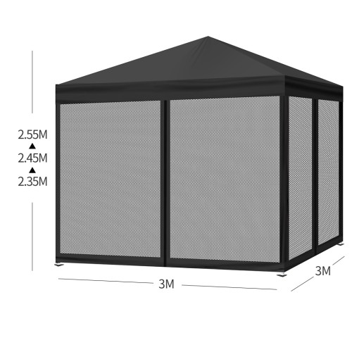 Mountview Pop-Up Gazebo (Black)