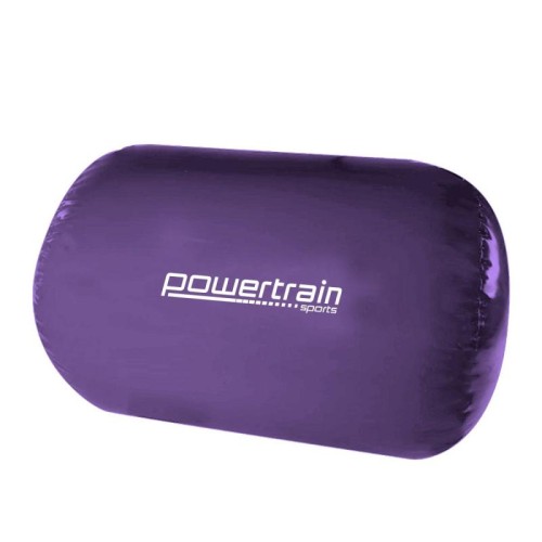 Powertrain Inflatable Gymnastics Air Barrel Exercise Roller (Purple) - 120 x 75cm