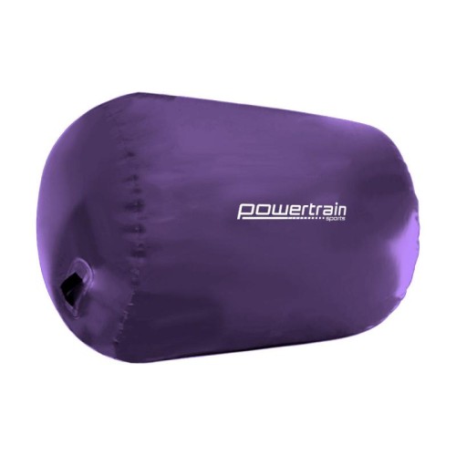 Powertrain Inflatable Gymnastics Air Barrel Exercise Roller (Purple) - 120 x 75cm