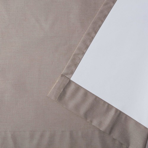 Sherwood Faux Linen 100% Blockout Eyelet Curtain, Twin Pack (Cinnamon) - 180x223cm