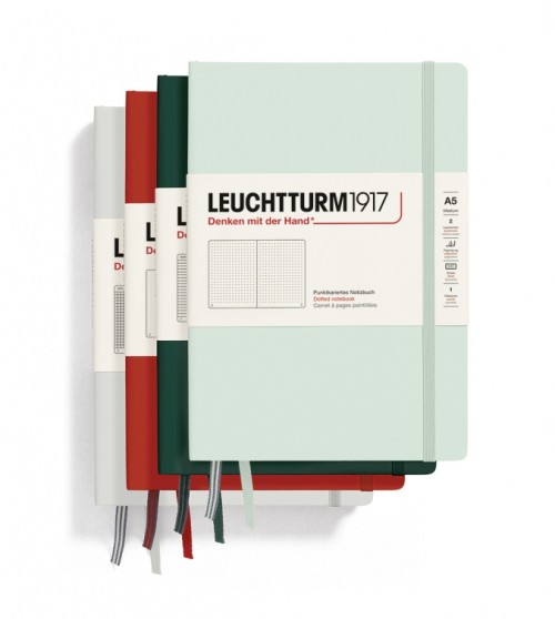Leuchtturm1917 , Notebook, Medium A5, Hardcover, 251 Pages, Black, 1 piece