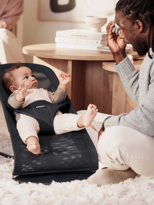 Baby bjorn bouncer black mesh sale