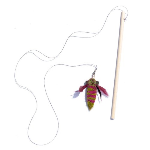 Cat Lures Rod Teaser Cat Toy (Dragonfly)