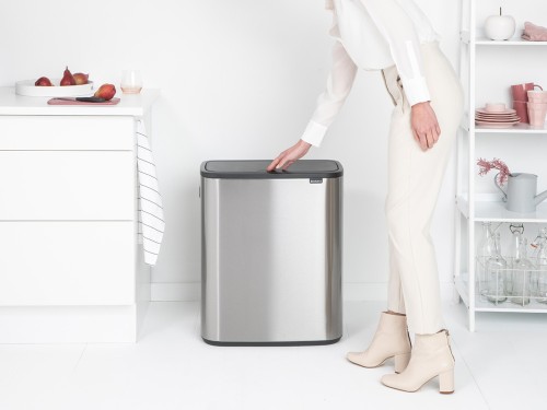 Brabantia Bo Touch Bin 2x30 Litre (Matt Steel FPP)
