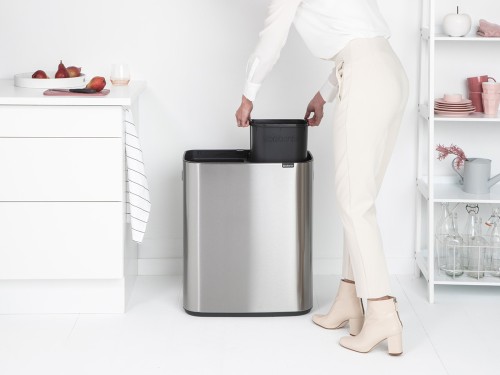 Brabantia Bo Touch Bin 2x30 Litre (Matt Steel FPP)